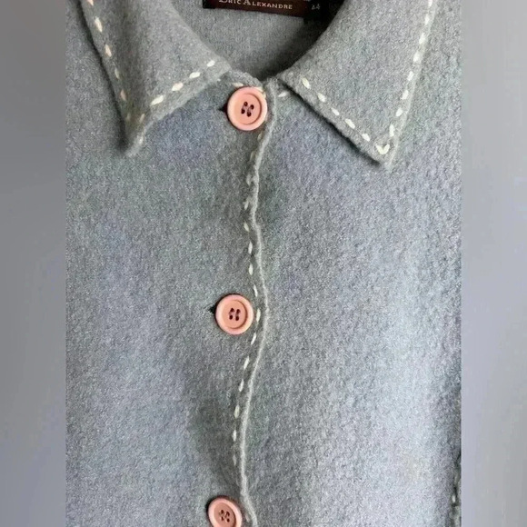 Eric Alexandre 100% Boiled Wool Jacket with White Detailing - Picture 3 of 9